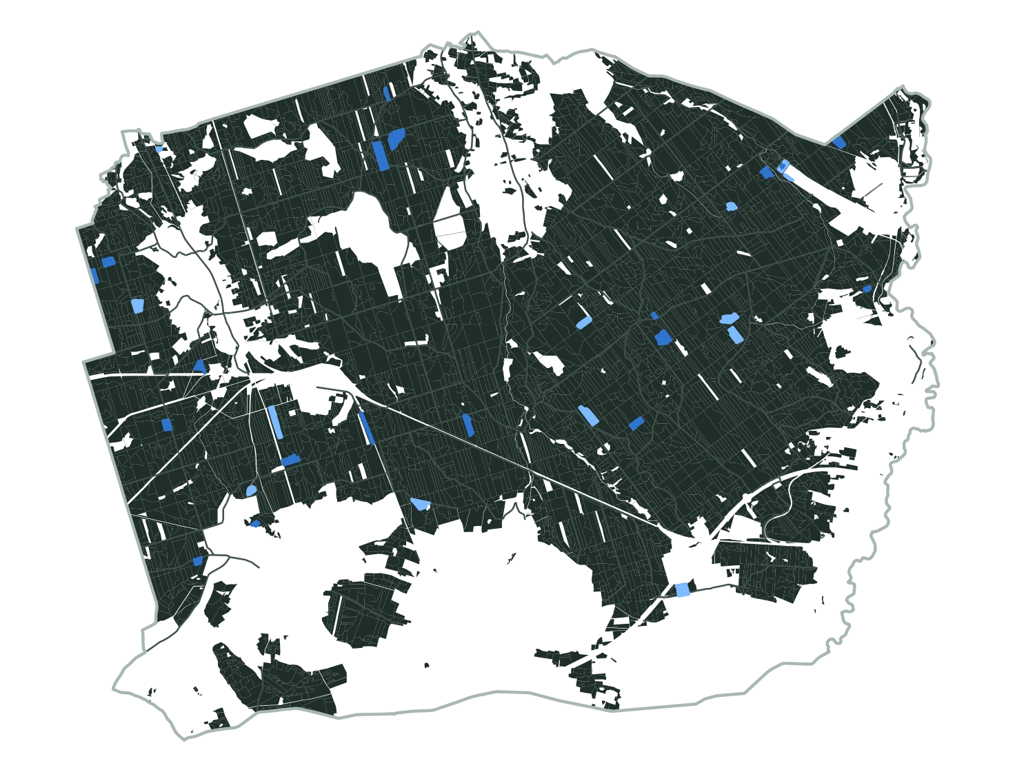 Map of Nadleśnictwo Węgliniec with stands changed in 2025 and 2026 highlighted